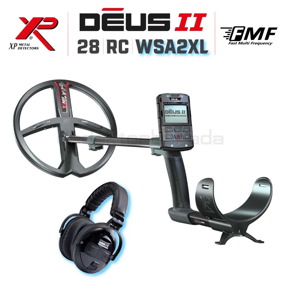 Deus 2 Dedektör - 28cm FMF Başlık, Ana Kontrol Ünitesi, WSA2XL Kulaklık