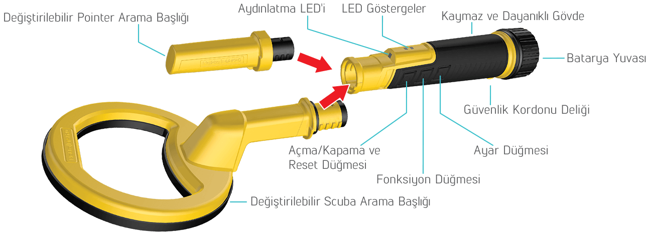 pulsedive pointer tuşların kullanımı