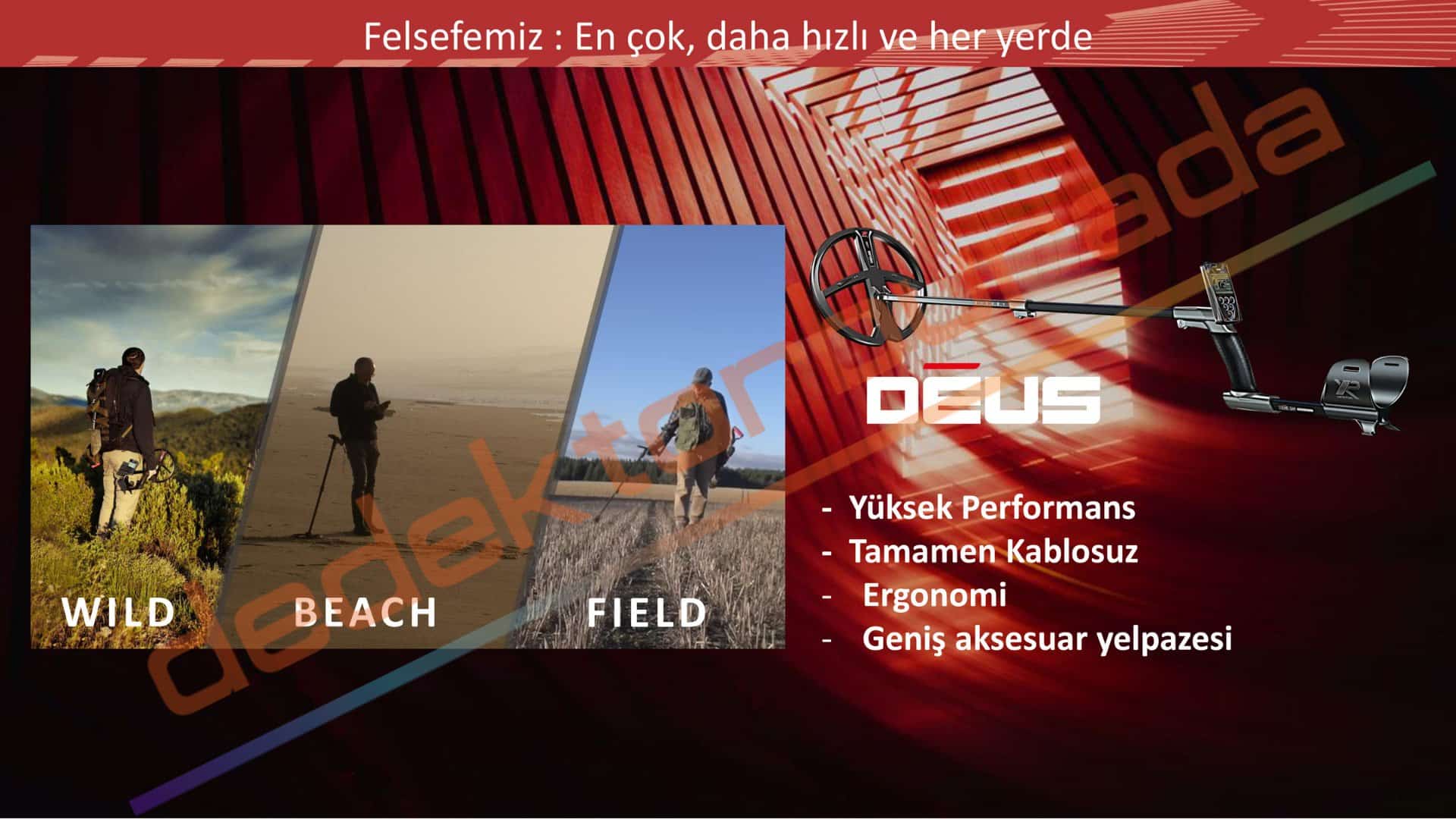XP Deus 2 dedektör özellikler tablosu