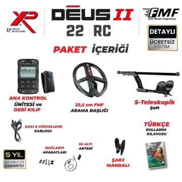 Deus 2 Dedektör - 22,5cm FMF Başlık, Ana Kontrol Ünitesi
