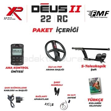 Deus 2 Dedektör - 22,5cm FMF Başlık, Ana Kontrol Ünitesi