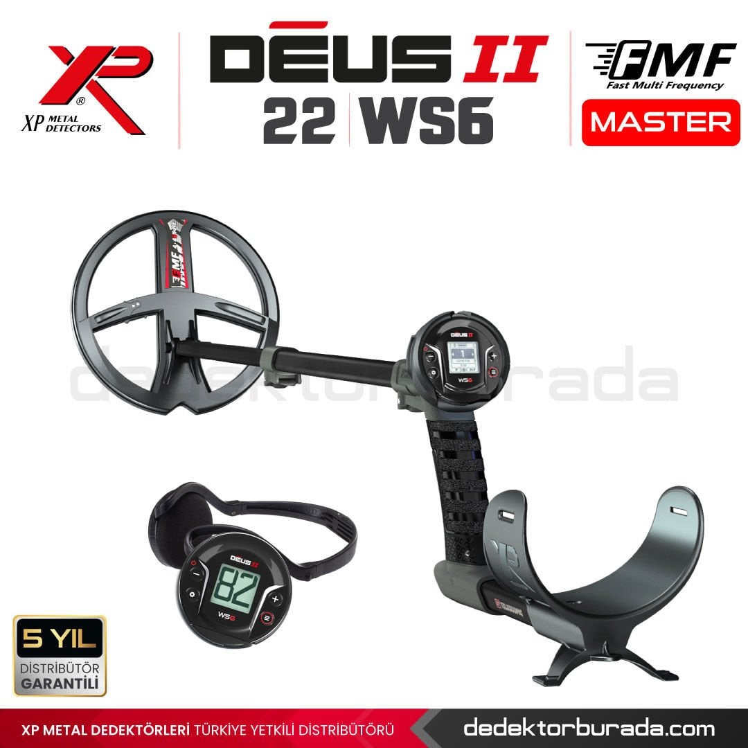 Deus 2 Dedektör - 22,5cm FMF Başlık, WS6 ST Master