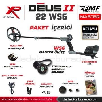 Deus 2 Dedektör - 22,5cm FMF Başlık, WS6 ST Master