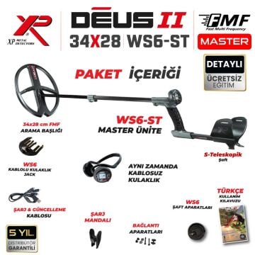 Deus 2 Dedektör - 34x28cm FMF Başlık, WS6 Master