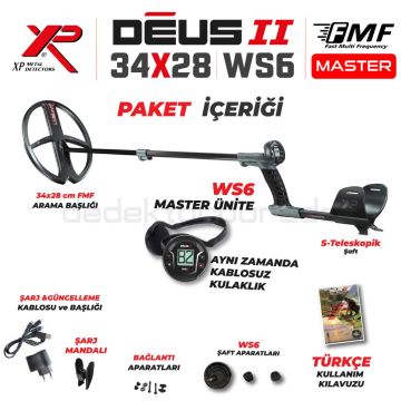 Deus 2 Dedektör - 34x28cm FMF Başlık, WS6 Master