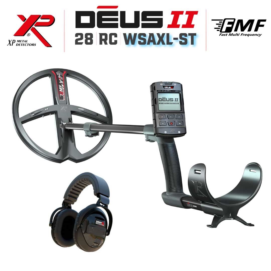 Deus 2 Dedektör - 28cm FMF Başlık, Ana Kontrol Ünitesi, WSAXL ST Kulaklık