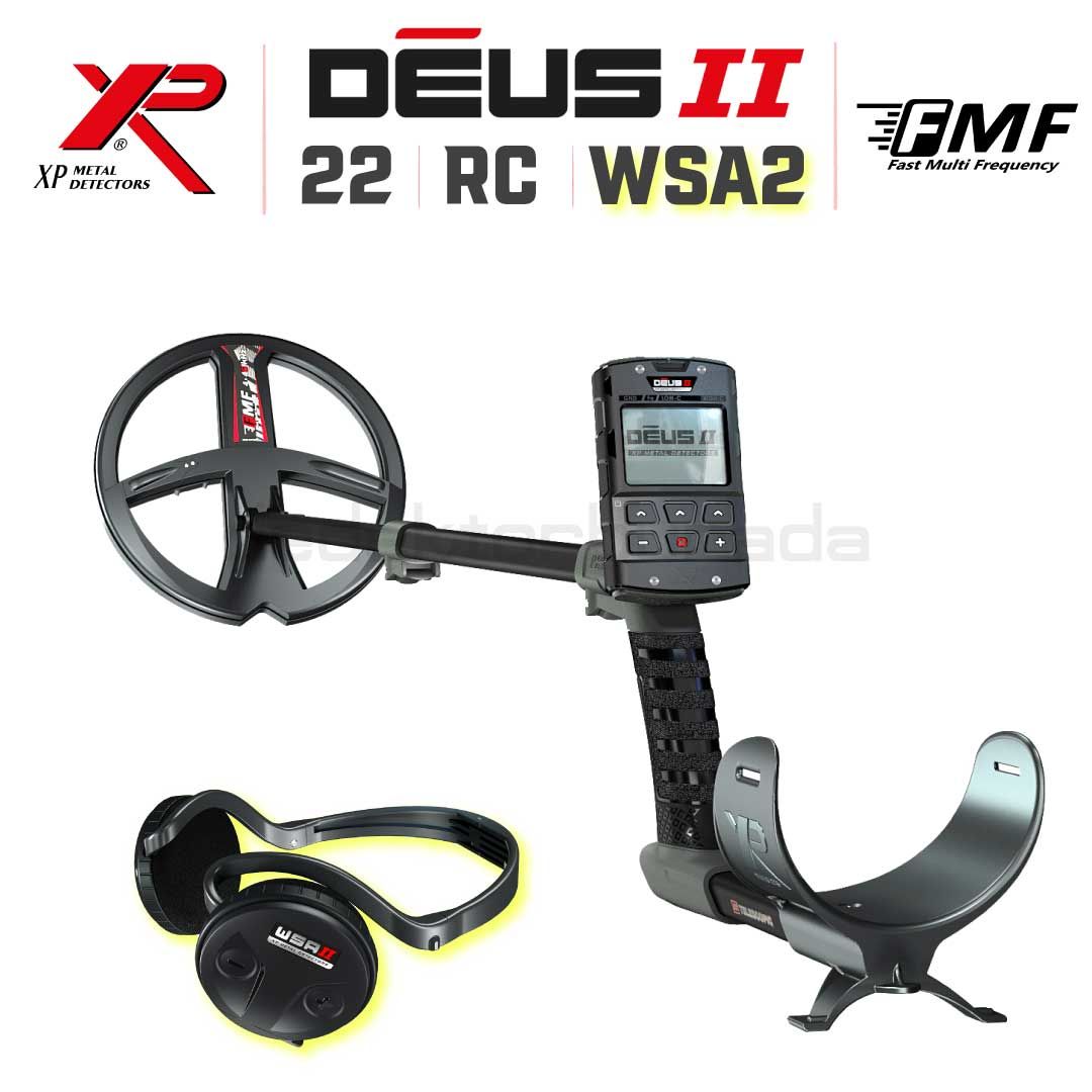 Deus 2 Dedektör - 22,5cm FMF Başlık, Ana Kontrol Ünitesi, WSA2 Kulaklık