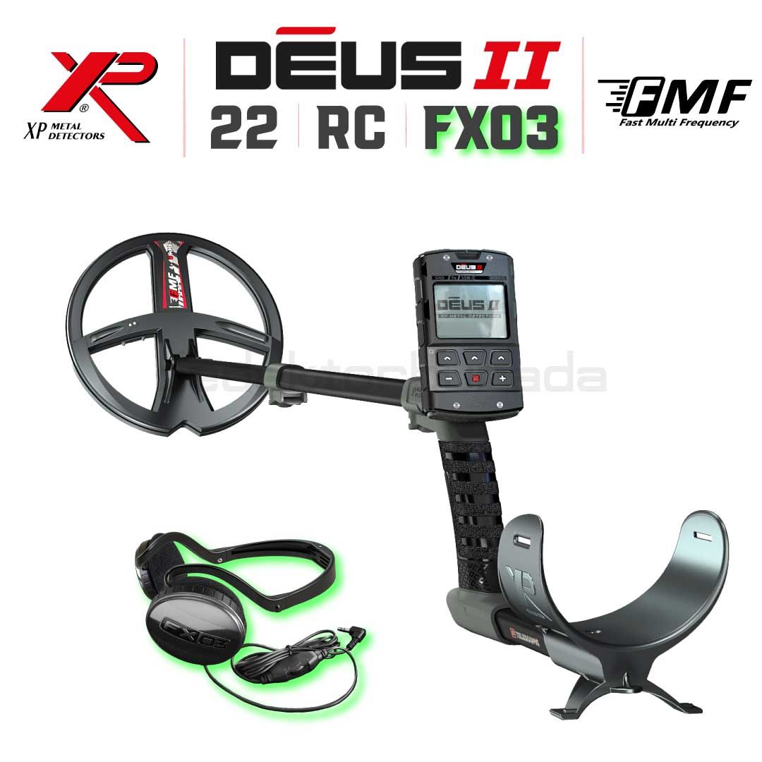 Deus 2 Dedektör - 22,5cm FMF Başlık, Ana Kontrol Ünitesi, FX03 Kulaklık