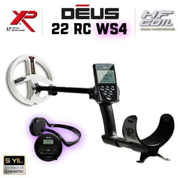 DEUS Dedektör - 22,5cm HF Başlık, Ana Kontrol Ünitesi (RC), WS4 Kulaklık - FULL PAKET