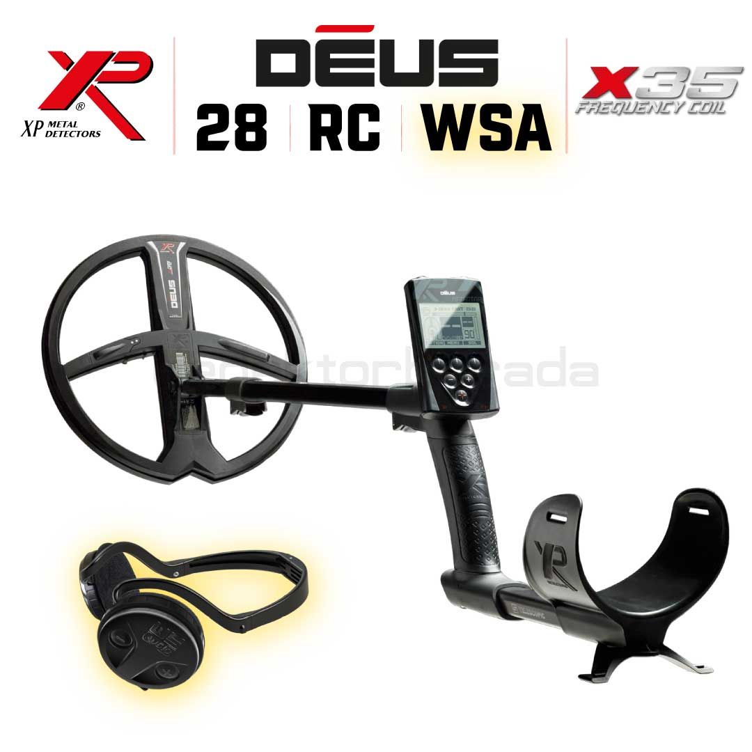 DEUS Dedektör - 28cm X35 Başlık, Ana Kontrol Ünitesi (RC), WSAUDIO Kulaklık - FULL PAKET