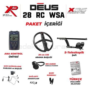 DEUS - 28cm X35 Başlık, Ana Kontrol Ünitesi (RC), WSAUDIO Kulaklık - FULL PAKET