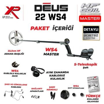 Deus Dedektör - 22,5cm HF Başlık,  WS4 Master