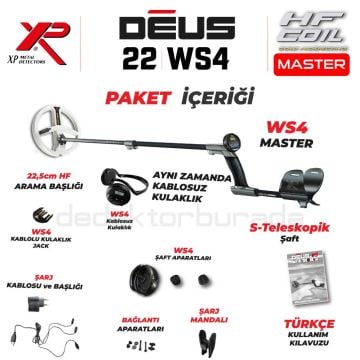 Deus Dedektör - 22,5cm HF Başlık,  WS4 Master