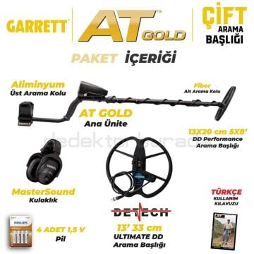 At Gold Altın Dedektörü Çift Başlıklı - 5x8'' + 13'' Ultimate Başlık