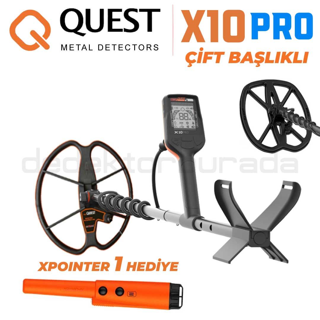 Quest X10 Pro Dedektör Çift Başlıklı - 9x11'' + 13'' Ultimate Başlık
