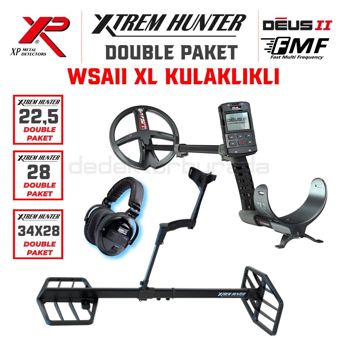 Xtrem Hunter Dedektör - DOUBLE PAKET WSAII XL Kulaklıklı