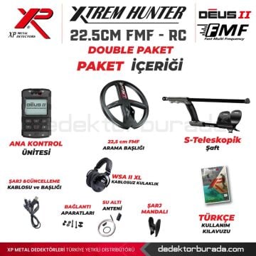Xtrem Hunter Dedektör - DOUBLE PAKET WSAII XL Kulaklıklı 22-FMF-RC-WSA2XL