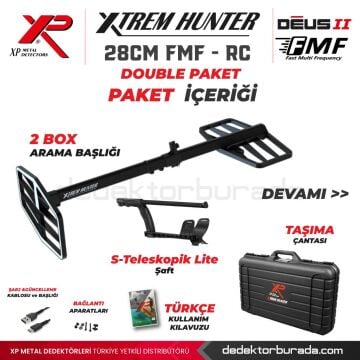 Xtrem Hunter Dedektör - DOUBLE PAKET WSAII XL Kulaklıklı 28FMF-RC-WSA2XL
