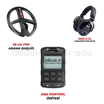 Xtrem Hunter Dedektör - DOUBLE PAKET WSAXL - ST Kulaklıklı DEUS 2 Dedektör 28 cm Başlıklı Paket