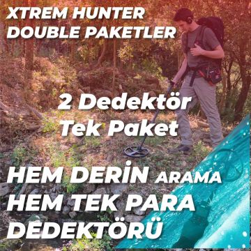 Xtrem Hunter Dedektör - DOUBLE PAKET WSAXL - ST Kulaklıklı DEUS 2 Dedektör 28 cm Başlıklı Paket