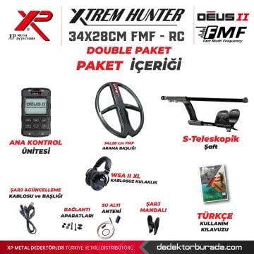 Xtrem Hunter Dedektör - DOUBLE PAKET WSAII XL Kulaklıklı 34X28FMF-RC-WSA2XL