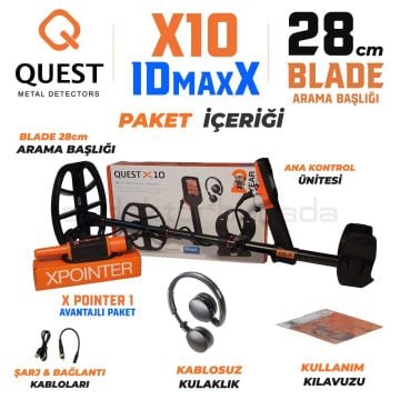 X10 IDmaxX Dedektör + XPointer 1 + Kulaklık (Avantajlı Paket)