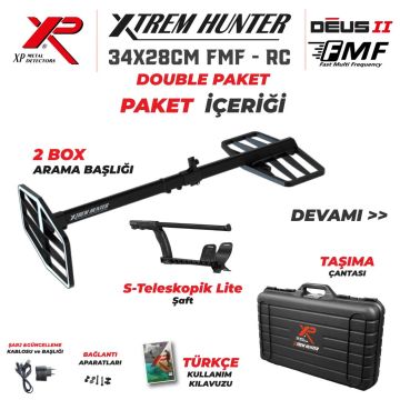 Xtrem Hunter Dedektör - DOUBLE PAKET ( KULAKLIKSIZ ) 34X28FMF-RC-DOUBLE