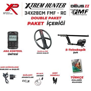 Xtrem Hunter Dedektör - DOUBLE PAKET ( KULAKLIKSIZ ) 34X28FMF-RC-DOUBLE