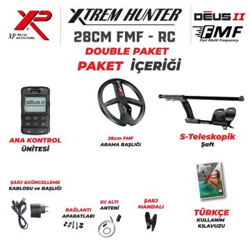 Xtrem Hunter Dedektör - DOUBLE PAKET ( KULAKLIKSIZ ) 28FMR-RC-DOUBLE