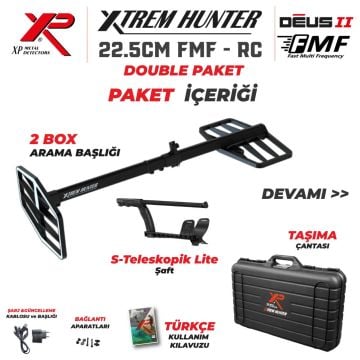 Xtrem Hunter Dedektör - DOUBLE PAKET ( KULAKLIKSIZ ) 22FMF-RC-DOUBLE