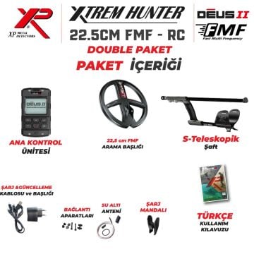 Xtrem Hunter Dedektör - DOUBLE PAKET ( KULAKLIKSIZ ) 22FMF-RC-DOUBLE