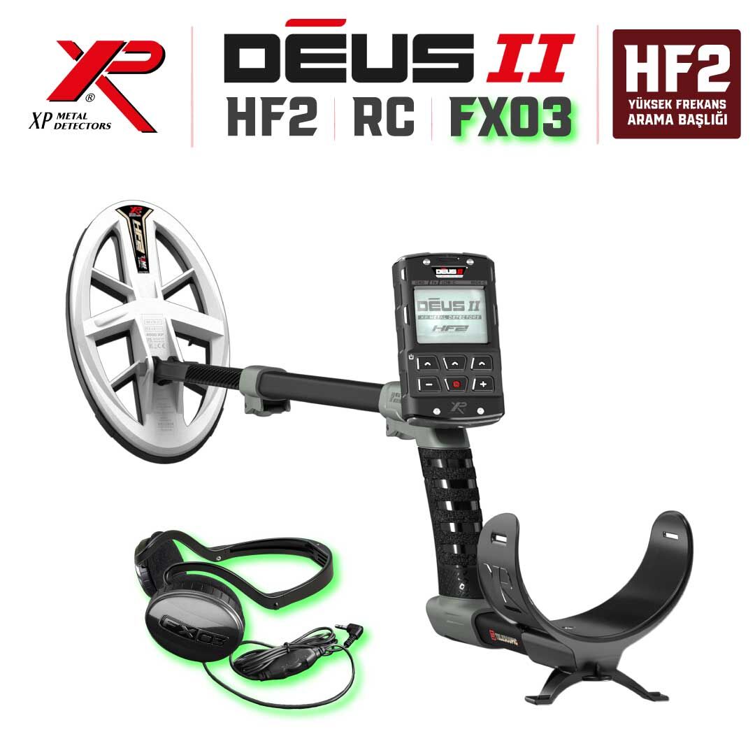 DEUS 2  GOLD Dedektör - 24x13cm HF2 Başlıklı FX03 Kablolu Kulaklıklı Paket