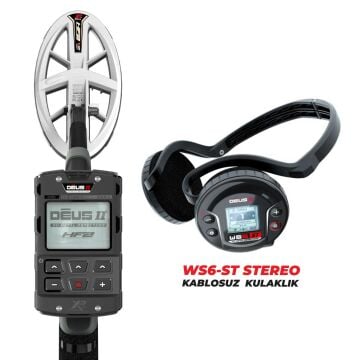 DEUS 2  GOLD Dedektör - 24x13cm HF2 Başlıklı WS6 STEREO Kablosuz Kulaklıklıklı Full Paket