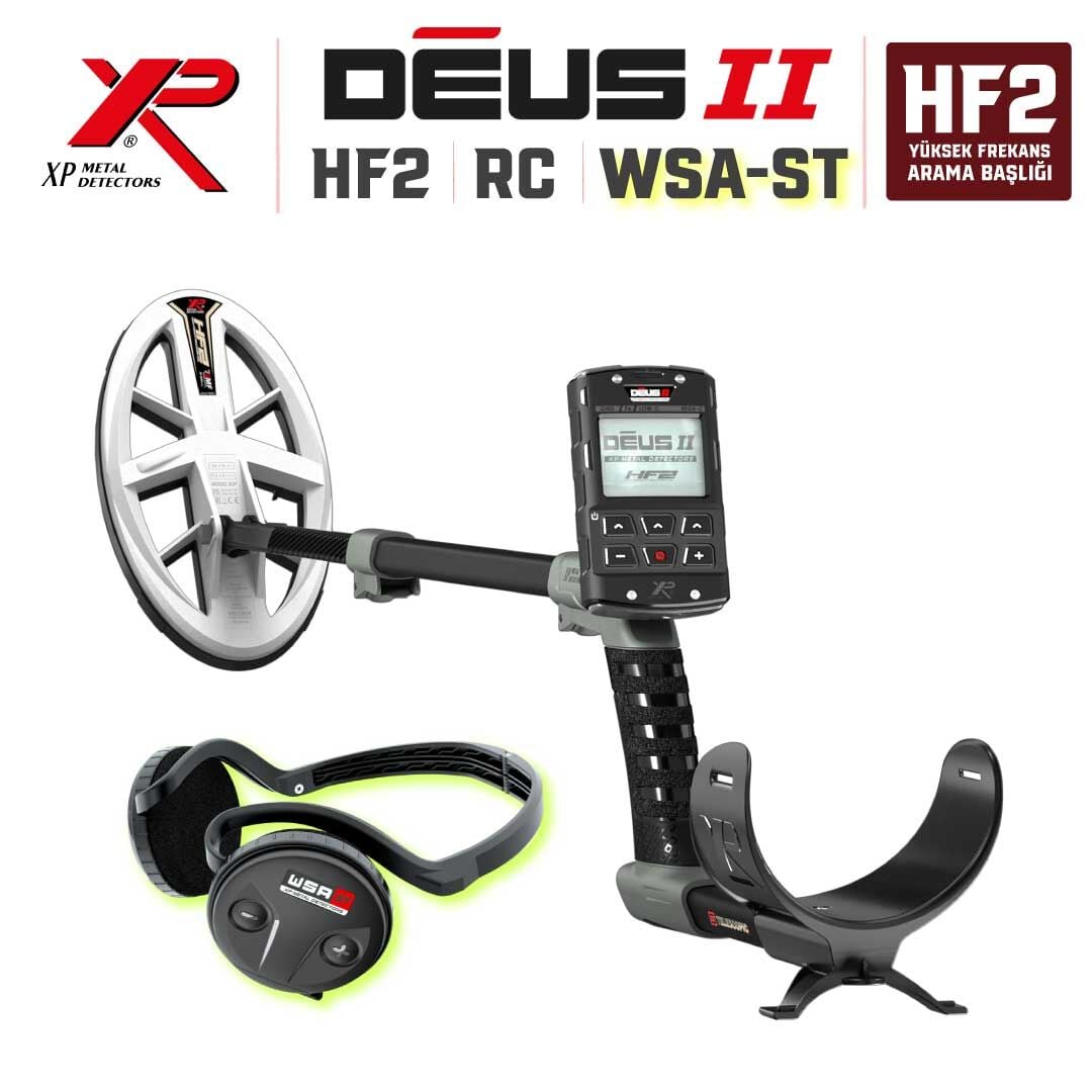 DEUS 2  GOLD Dedektör - 24x13cm HF2 Başlıklı WSA STEREO Kablosuz Kulaklıklı Paket