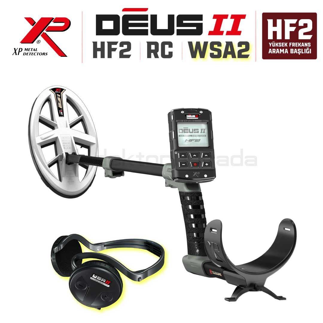 DEUS 2 - 24x13cm HF2 Başlıklı , Ana Kontrol Üniteli Dedektör WSA 2 Kablosuz Kulaklıklı Paket