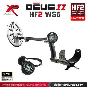 Deus 2 GOLD Dedektör - 24x13cm HF2 Başlık, WS6 Master