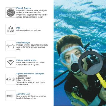 2.EL PulseDive Scuba Dedektörü - Sarı
