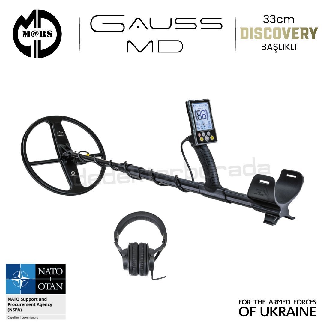 GAUSS MD Dedektör – Discovery 33cm Başlık + Kulaklık