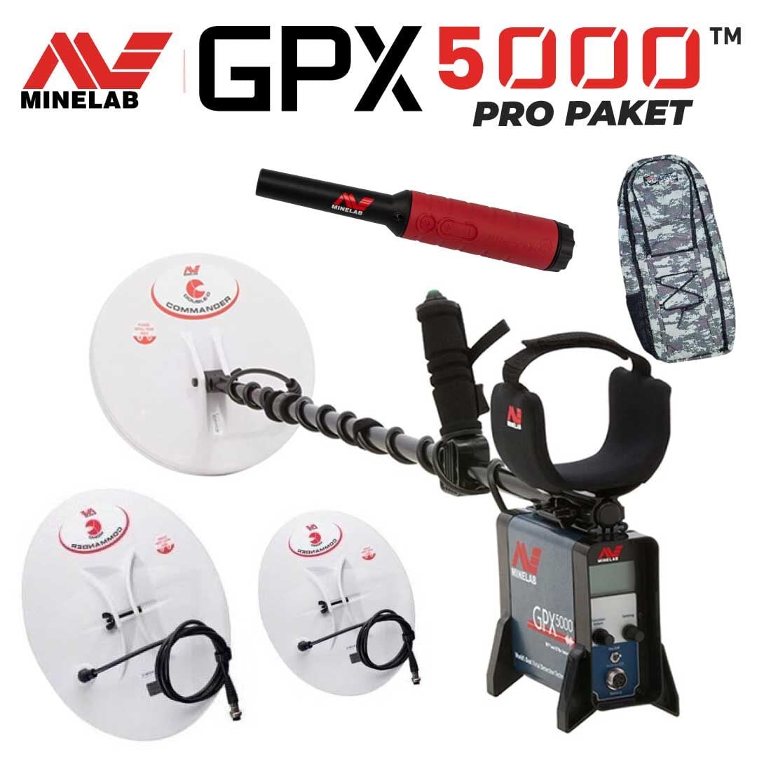 GPX 5000 Altın Dedektörü PRO PAKET ( 11'' ve 15x12”  ve 18'' DD Başlıklı )