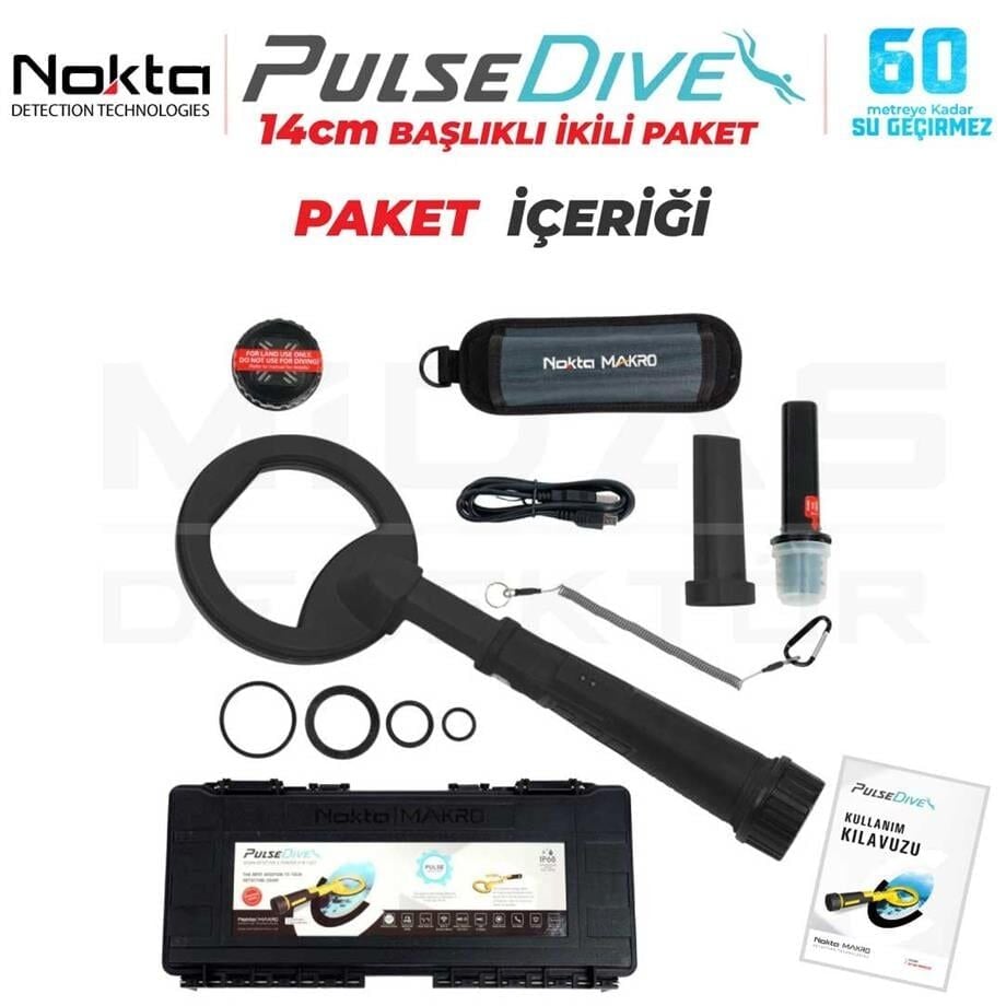 2.EL PulseDive Scuba Dedektörü - SİYAH