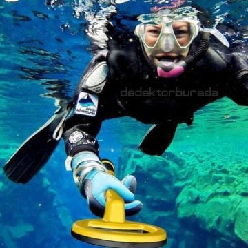 PulseDive Su Altı Dedektörü&Sahil Arama Dedektörü - Büyük Arama Başlıklı 20cm - Siyah